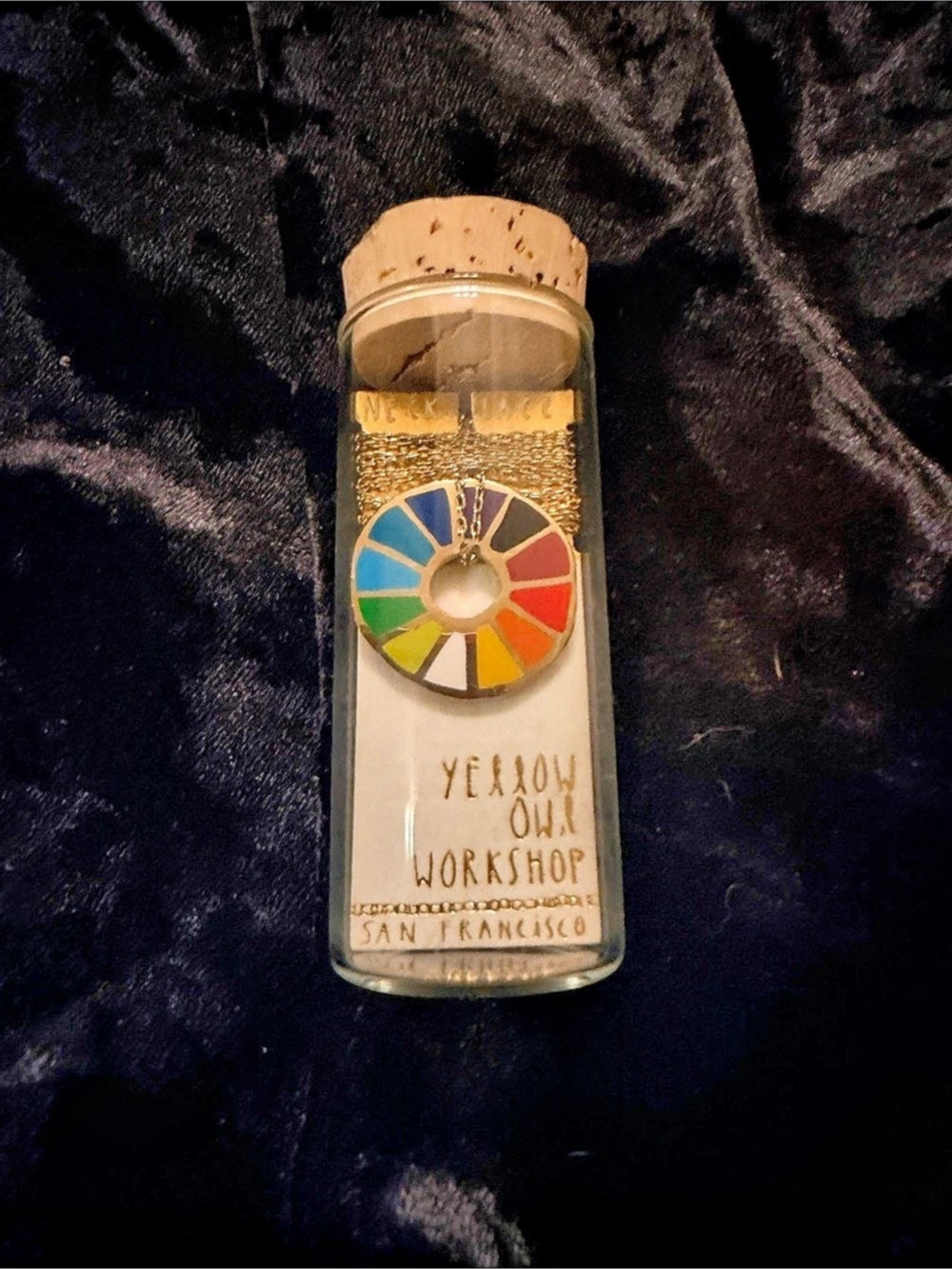 Yellow Owl Workshop Color Wheel Pendant Necklace Multicolor Geometric Pendant